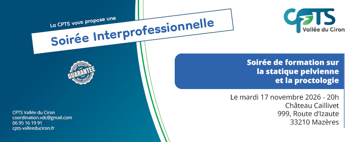 You are currently viewing Soirée Interpro : Statique pelvienne et proctologie